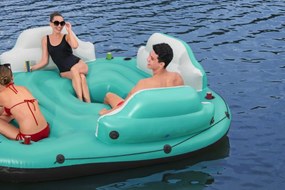 Bestway 43407 Sunny Lounge Nafukovací ostrov 291 x 265 x 83 cm Zelený