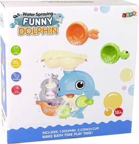 LEAN Toys Hračka do vane Delfín Vodopád do vane Sprcha
