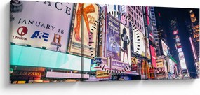 Obraz - New York Theater District (s hodinami) (90x30 cm)
