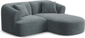 Tmavosivá menčestrová rohová pohovka (pravý roh/s leňoškou) Campi – Cosmopolitan Design