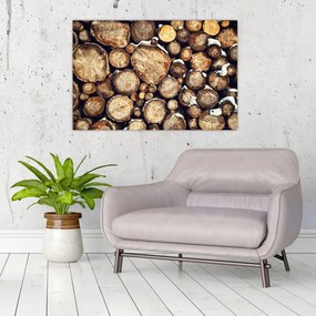 Obraz - Drevo v snehu (90x60 cm)