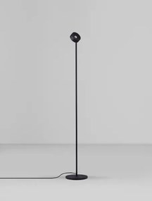 LED čierna stojaca lampa Irida so šošovkami