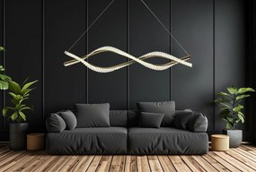 Toolight Toolight, LED závesné svietidlo 95cm, 2800 lm, G033-CP, zlatá lesklá, OSW-06300