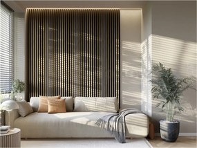 Akustické dekoračné panely MAXI jackson hickory 3D lamely na filcovom podklade 270 x 17,7 cm