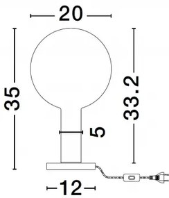 LED stmievateľná šedá stolná lampa Nostos