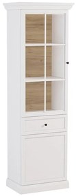 Vitrína Lucca W2D1S biela opálová