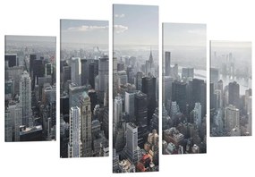Manufakturer -  Päťdielny obraz Horný Manhattan v New Yorku