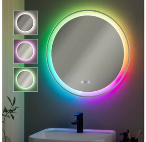 Brilagi- LED RGBW stmievateľné vyhrievané zrkadlo s podsvietením AVA PRO LED/18W/230V pr. 60 cm IP44