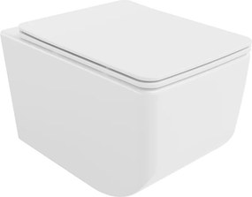 Mexen Vera, závesné WC Rimless 51 x 36 cm s pomaly padajúcim sedátkom z duroplastu, biela, 30164000