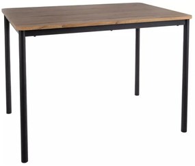 Jedálenský set 1 + 4, stôl CITY 110x75 cm dub artisan + krémová jedálenská stolička RIFT s čiernymi nohami