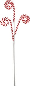 Bielo-červený vianočný zápich lízanky palice Candy - 17*1*66 cm