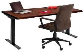 Office Harmony Dark písací stôl 200x100 cm tmavohnedý
