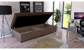 Čalúnená posteľ s úložným priestorom CORY 80x200 hnedá