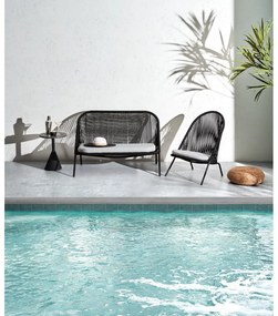 Čierny príručný stolík Kave Home Melano