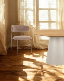 Stolička s kašmírovými nohami Elton Brego 34 Béžová