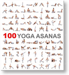 Motivačný obraz na stenu 100 Yoga asanas | rôzne rozmery