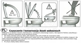 Cersanit Mito Red, toaletné sedátko z polypropylénu pre WC kombi, biela, TK001-008