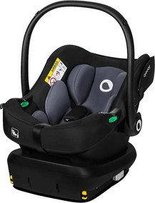 Lionelo - Otočná autosedačka so základňou ASTRID SET i-Size 40-87 cm Čierna/Sivá
