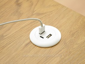 PC stolík Osto 100 (dub biely + biela). Vlastná spoľahlivá doprava až k Vám domov. 1109811