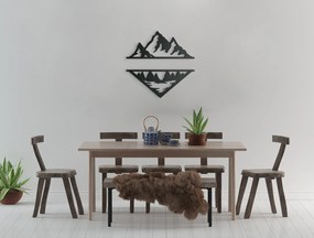 drevko Viacdielny obraz Les v horách Rozmer obrazu: 43,5 x 44,5 cm, Farba dekorácie: Čierna