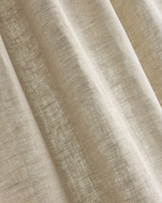 Záves so systémom FLEX (dvojité spony flex) farba produktu béžová látka polopriehľadný, zapletaná, ľanová