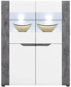 Skriňa Brando B04 Biela/Betón