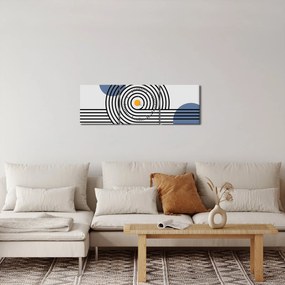 Obraz - Minimalistická abstrakcia N⁰1 (s hodinami) (90x30 cm)