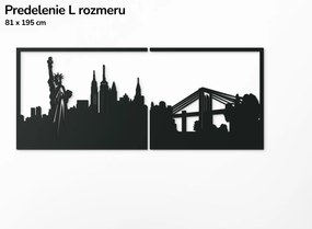 drevko Obraz New York Rozmer obrazu: 37 x 89 cm, Farba dekorácie: Čierna