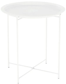 Kondela Príručný stolík s odnímateľnou táckou, biela, RENDER