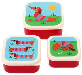 Detský desiatový box 3 ks Sausage Dog – Rex London