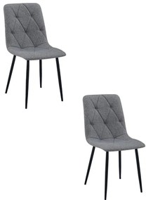 Set dvoch jedálenských stoličiek LIBRA tmavosivé / čierne nohy (2 ks)