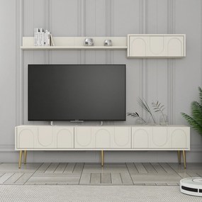 TV skrinka Lyon 2 - Cream, Gold