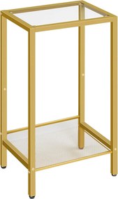 Odkladací stolík Vasagle Lamosa 37 cm číry/zlatý