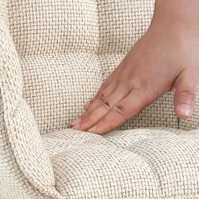 Stolička Tirana látka čierna - ivory