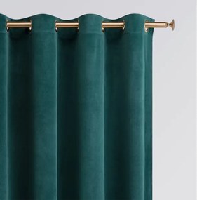 Elegantný petrolejový zamatový záves 140 x 280 cm
