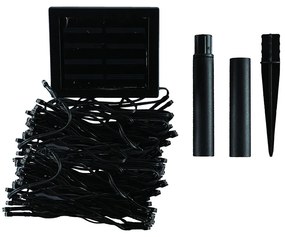 DECOLED Vonkajšia reťaz SOLAR 20 m, teplá biela, 200 diód