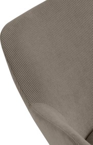 Jedálenská stolička Olema látka cord - sivohnedá