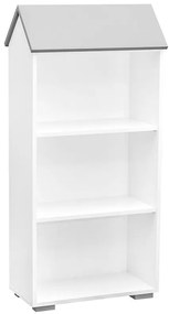 Regál Bb02 3p Biely+Šedá