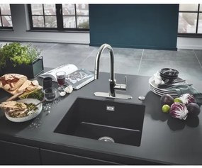 GROHE 31654AP0 - Drez K700U 533 × 457 mm čierny granit/čierna
