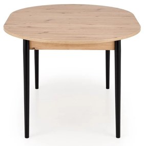 Rozkladací jedálenský stôl Pivot 102/141 cm dub artisan/čierny buk