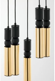 Jupiter 2017 - Luster na lanku ALAS 5xGU10/10W/230V zlatá/čierna