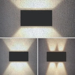 Brilagi - LED vonkajšie nástenné svietidlo DOUBLE CUBE LED/12W/230V antracit IP65