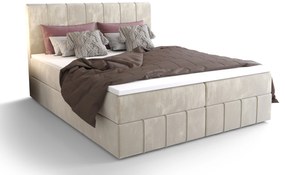 Manželská posteľ Boxspring 140 cm Barack Comfort (béžová) (s matracom a úložným priestorom). Vlastná spoľahlivá doprava až k Vám domov. 1055787