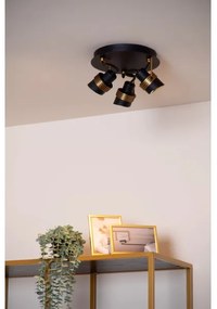 Lucide 34944/13/30 - Bodové svietidlo TUNDRAN 3xGU10/5W/230V čierna