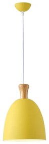 Luster na lanku 1xE27/15W/230V žltá pr. 23 cm