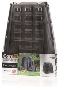 Kompostér, 420 l, čierna