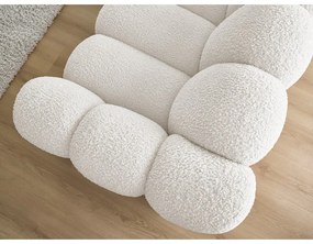 Biela pohovka z textílie buklé 232 cm Hippolyte – Bobochic Paris
