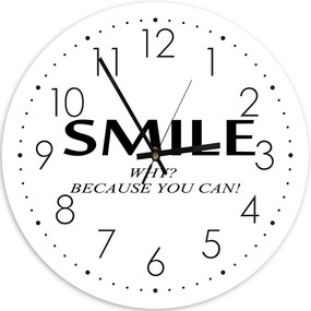 Gario Hodiny na stenu Smile all around Rozmery: 80 x 80 cm