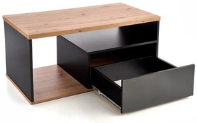 Konferenčný stolík Tera, dub wotan / Čierna