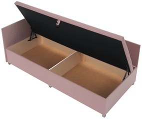 Čalúnená válenda AMSTERDAM 90x200 cm s univerzálnym čelom a úložným priestorom, ružová